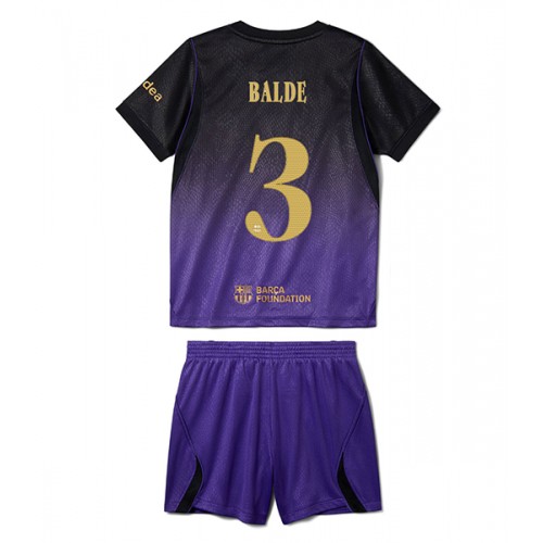 Barcelona Alejandro Balde #3 Udebane Trøje Børn 2026-27 Kortærmet (+ Korte bukser)
